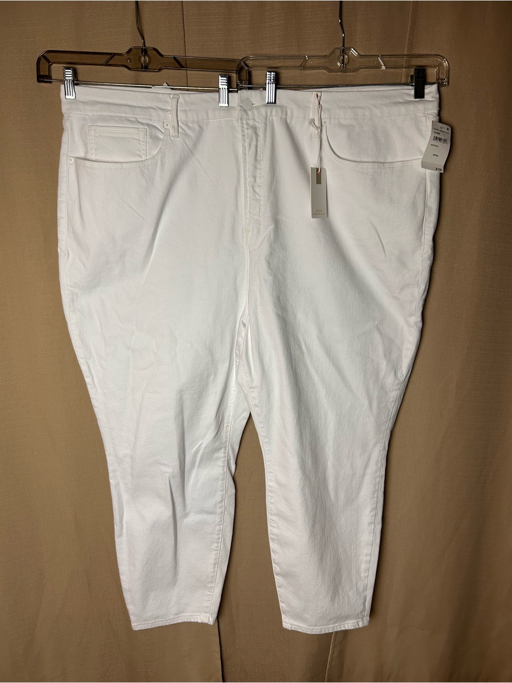 White High-Waist Stretch Jeans